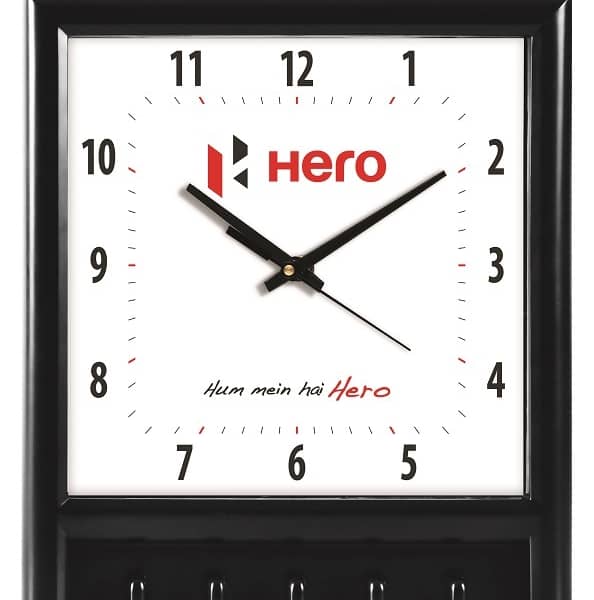 Wall Clock with Key hanger
